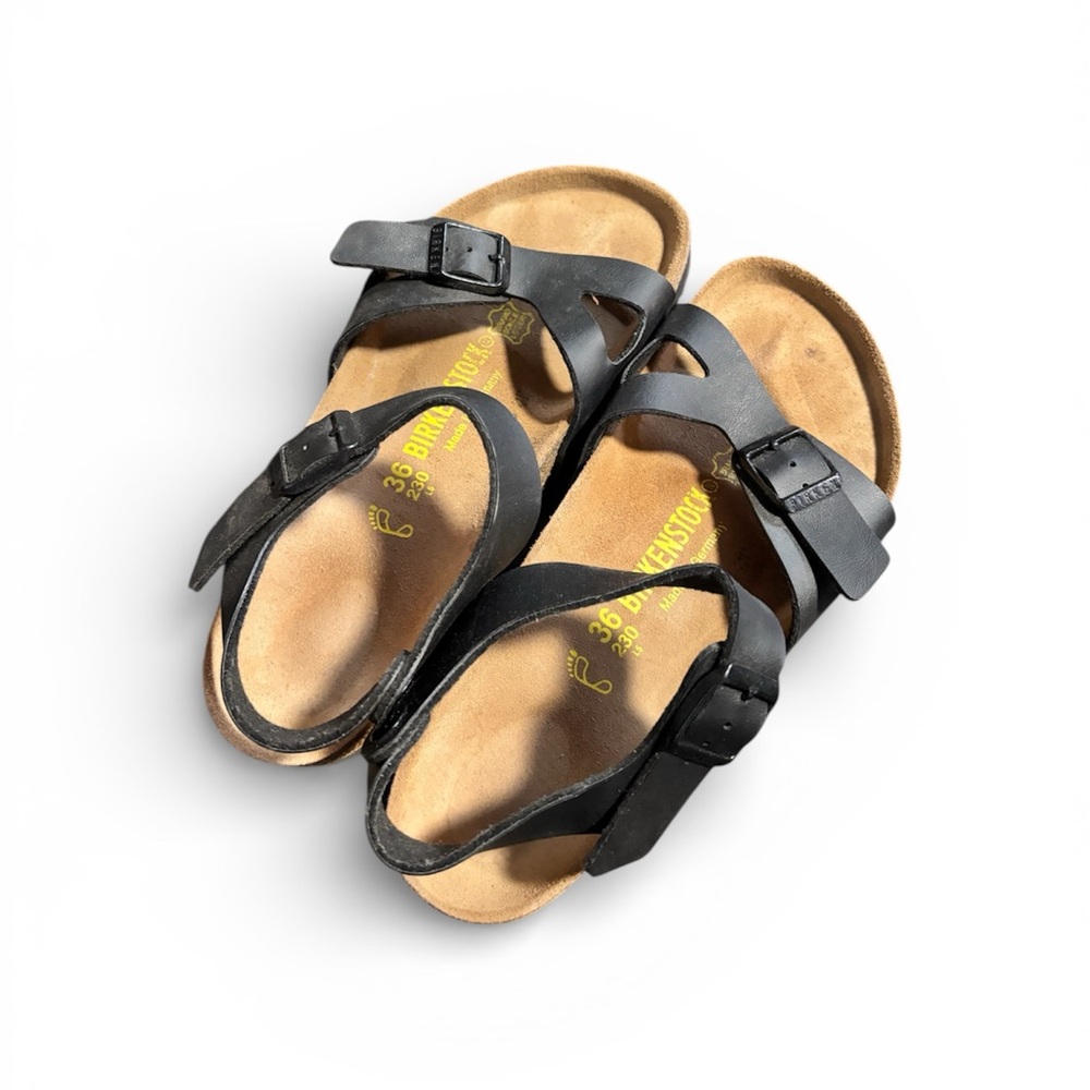 Birkenstock Kids Black Strap Sandals